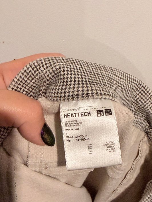 Uniqlo Heattech High-waisted Gingham Pixie Skinny Ankle Pants Size L | W 69-75cm | Hip 74-100cm