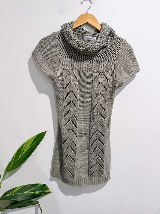 Who's Henri Gray Cowl Neck Sweater Size 8