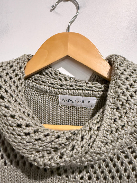 Who's Henri Gray Cowl Neck Sweater Size 8