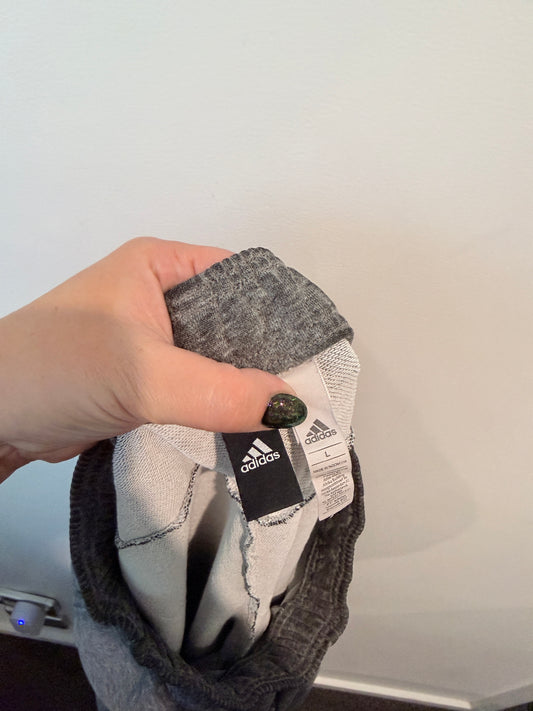 Adidas Grey Heathered Jogger Pants Size L