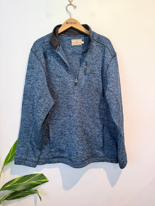 Logan Blue Marled Finish Sweater Size L