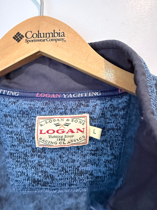 Logan Blue Marled Finish Sweater Size L