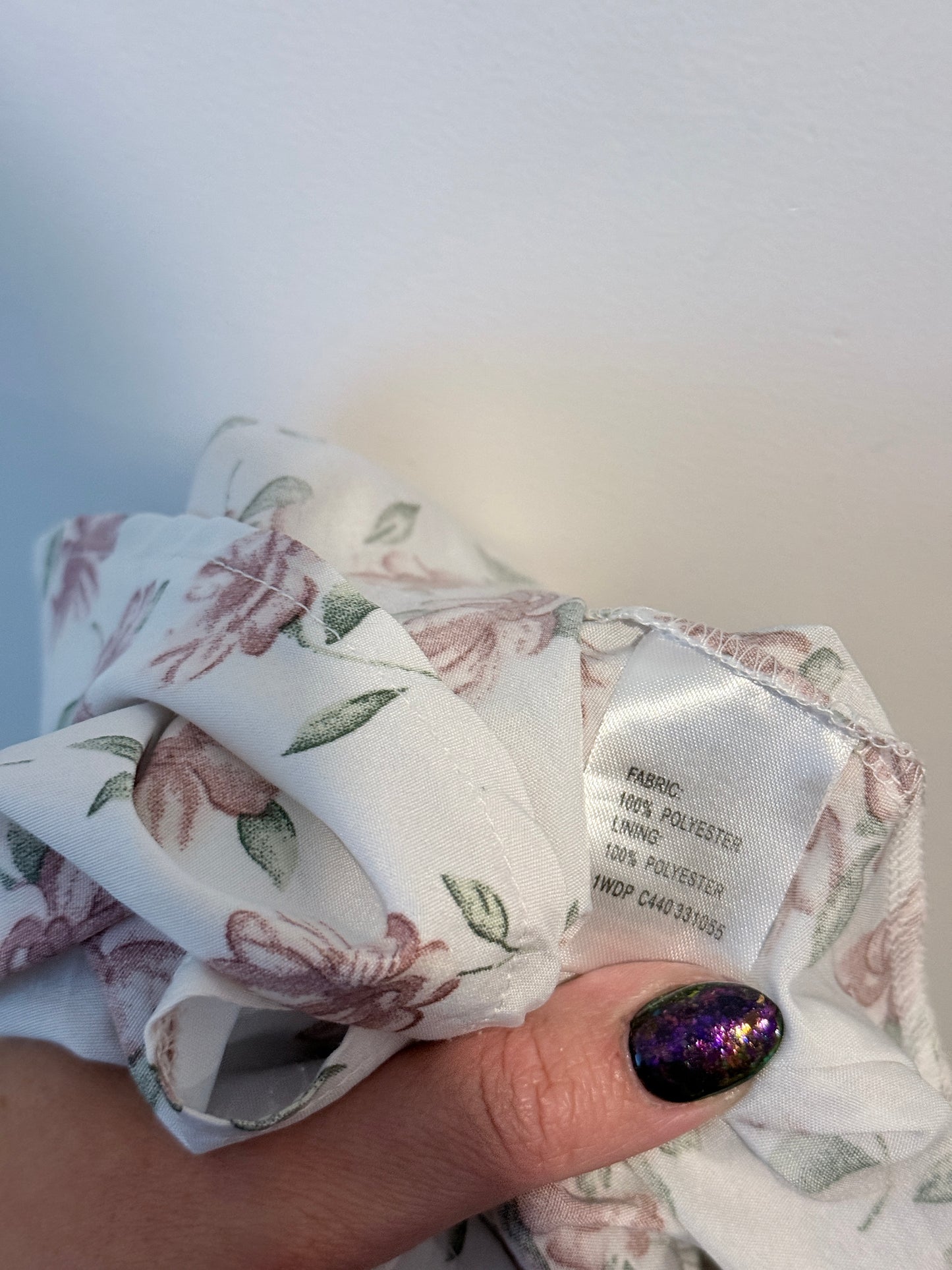 Mirrou White Floral Tiered Cami Midi Dress. Size 12