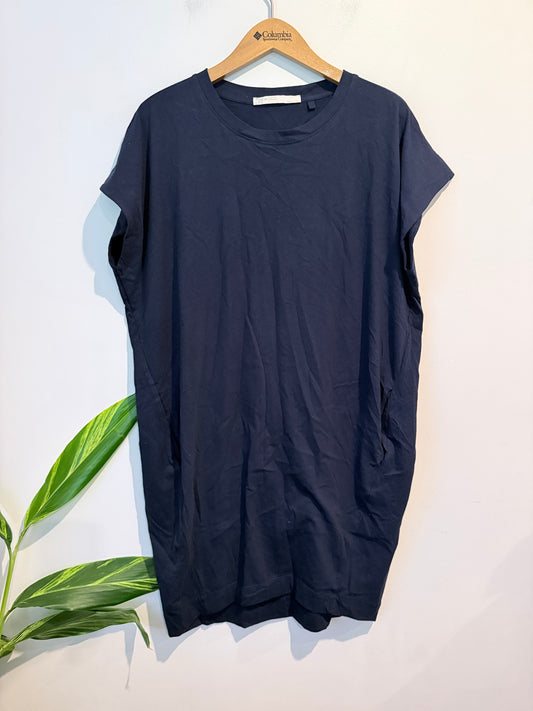 Foxwood Navy Blue Cotton T-shirt Dress Size 12