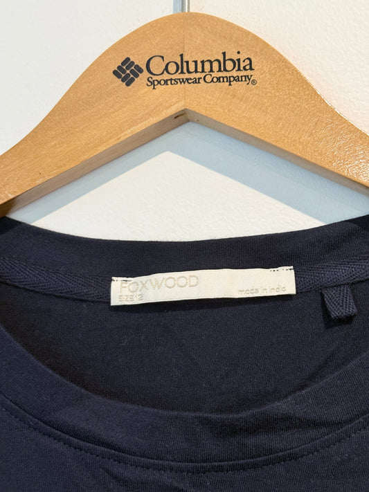 Foxwood Navy Blue Cotton T-shirt Dress Size 12