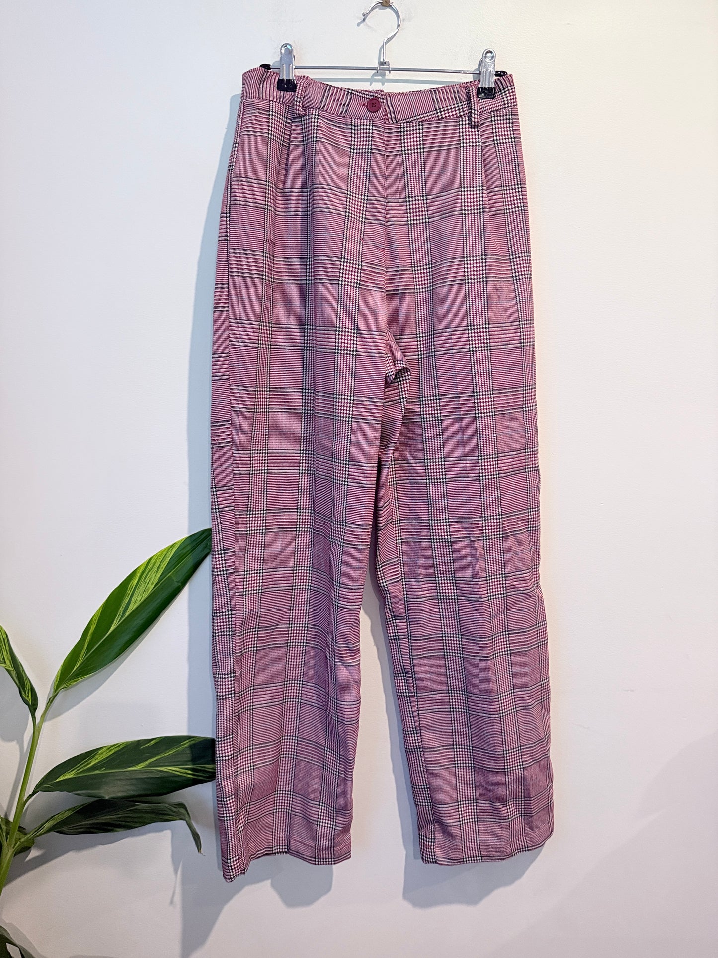 John Galt Terracotta Checked Pants Size U/Arm to U/Arm 68cm