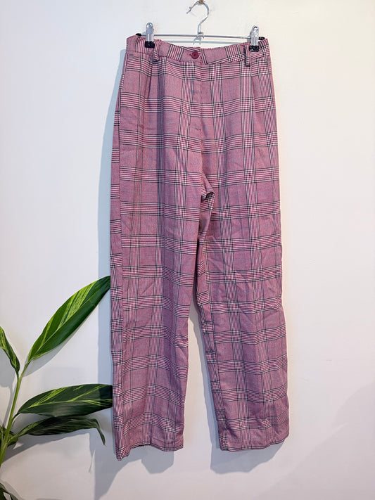 John Galt Terracotta Checked Pants Size U/Arm to U/Arm 68cm