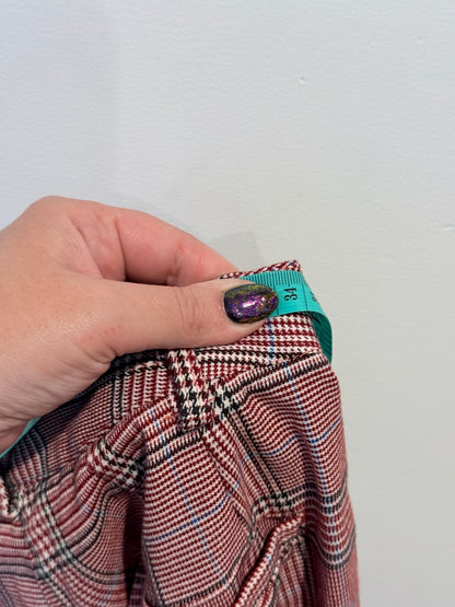 John Galt Terracotta Checked Pants Size U/Arm to U/Arm 68cm