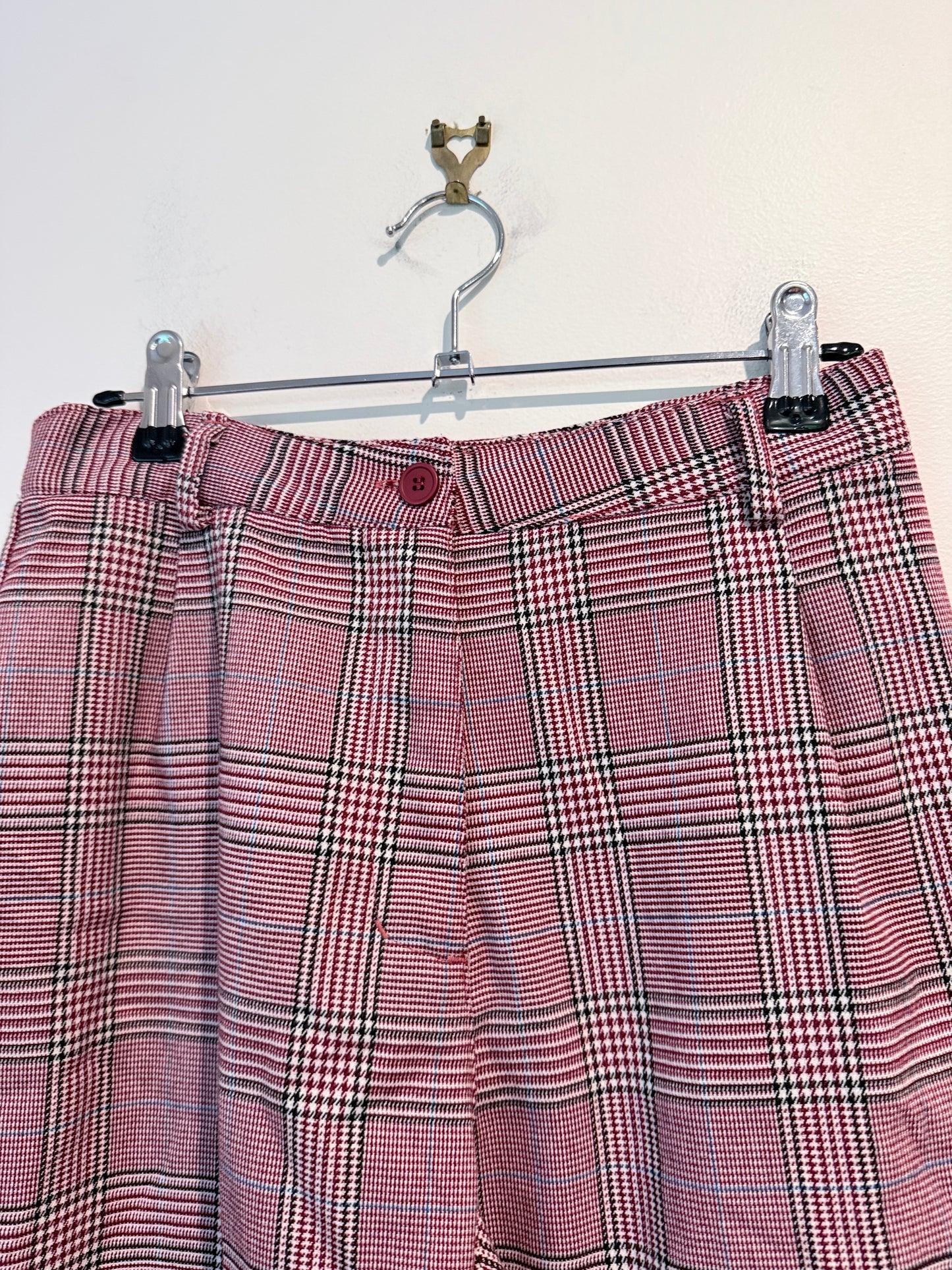 John Galt Terracotta Checked Pants Size U/Arm to U/Arm 68cm