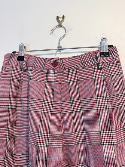 John Galt Terracotta Checked Pants Size U/Arm to U/Arm 68cm
