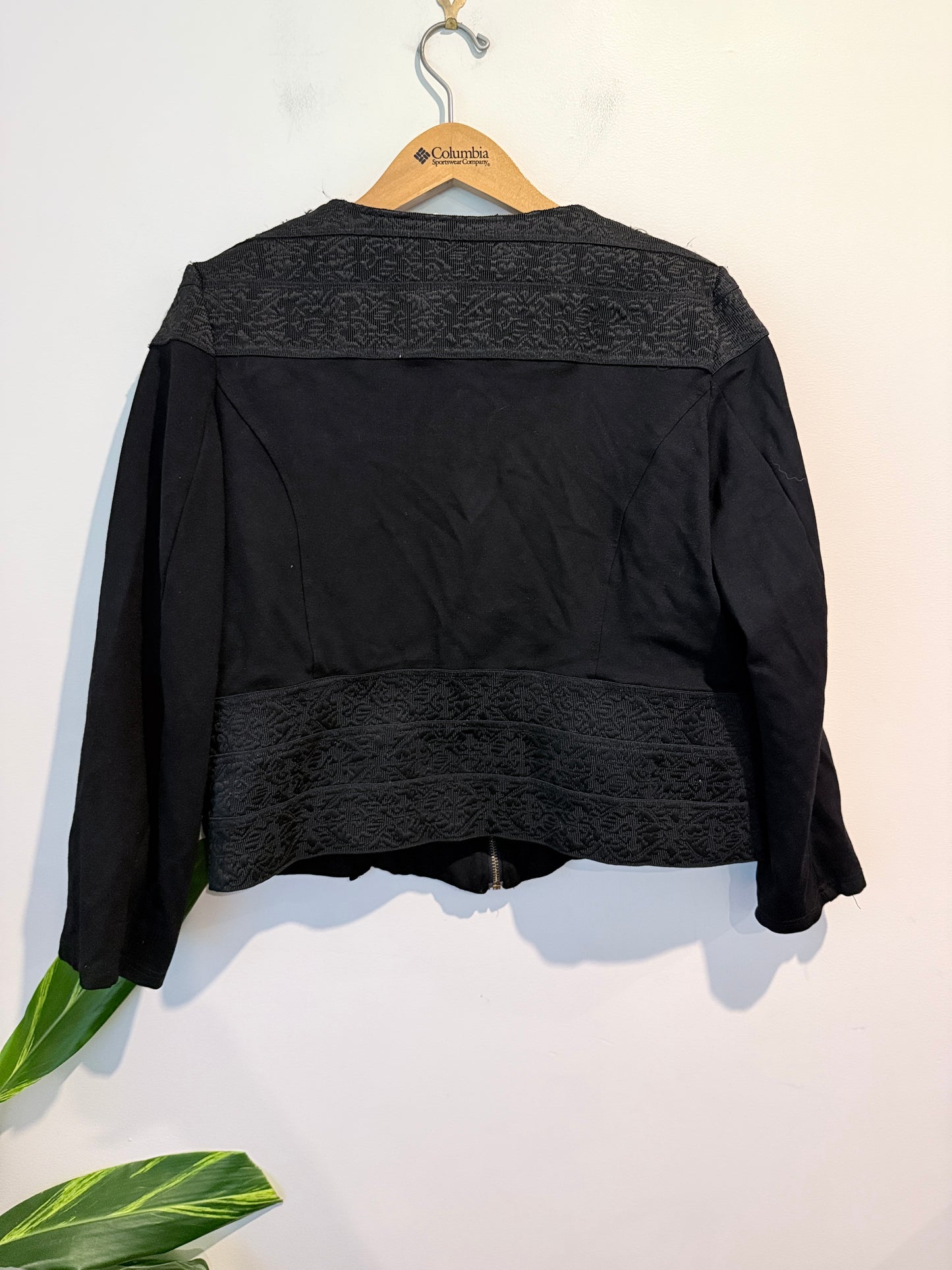 City Chic Black Zip-front Jacket Size L