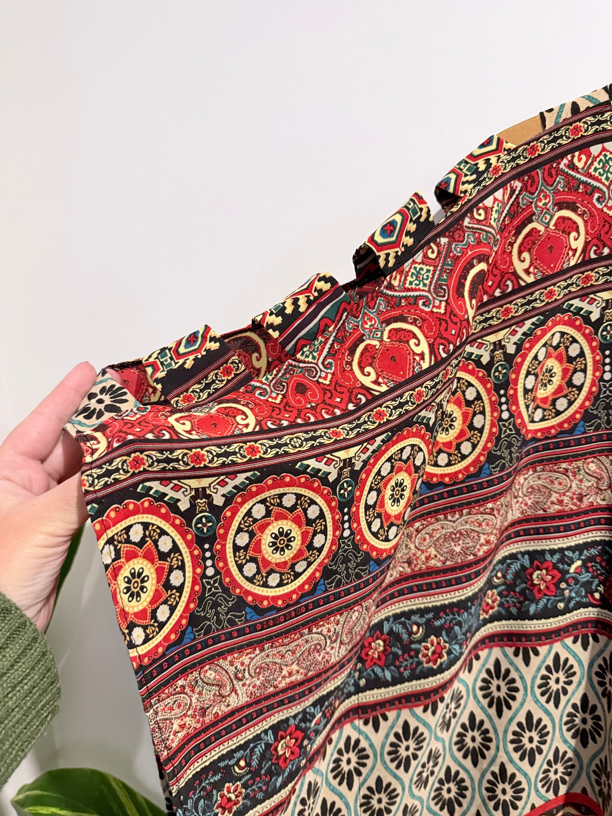 Brand Unknown Multicolour Printed Kaftan Top Size 18