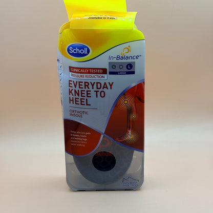 Scholl In-Balance Everyday Knee to Heel Orthotic Insoles Large