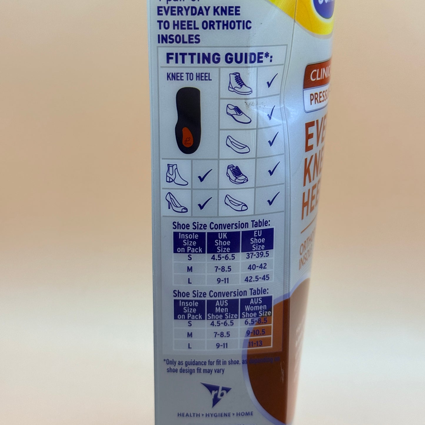 Scholl In-Balance Everyday Knee to Heel Orthotic Insoles Large