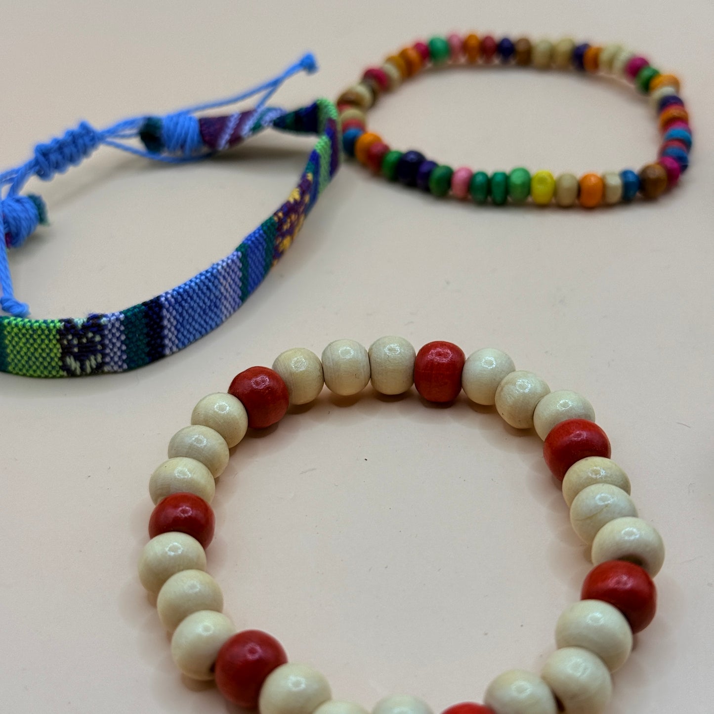 5x Colourful Beaded & Woven Bracelet Set