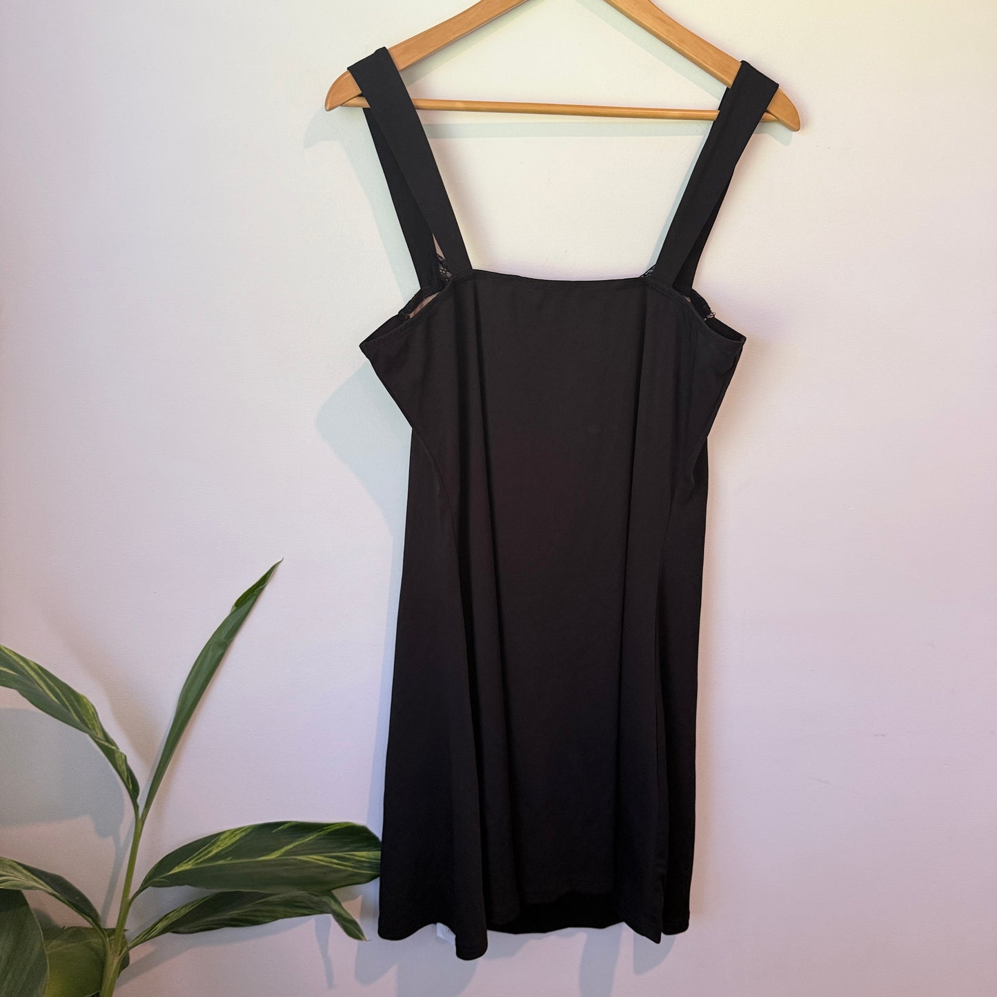 Cider Black Lace Trim Mini Dress 1XL