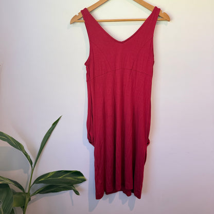 Spiral Sleeveless Tunic Side Pocket Dress Size M