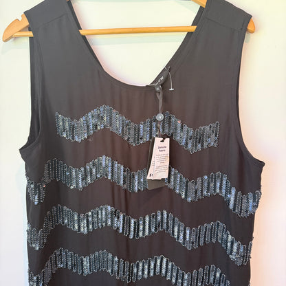 Harlow Black Sequin Dress Size 16