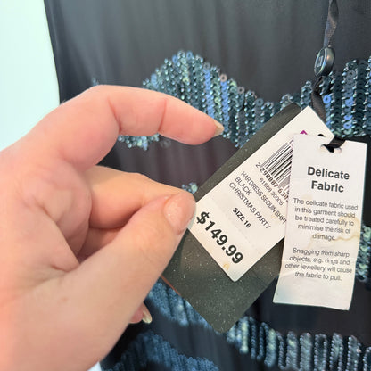 Harlow Black Sequin Dress Size 16