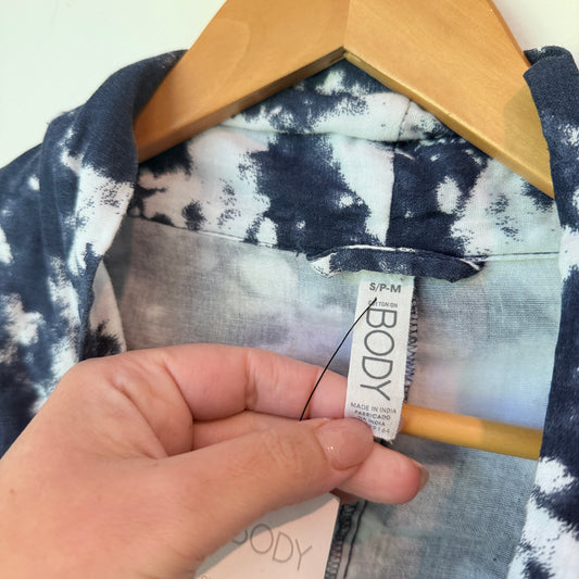 Cotton On Body Navy Tie Dye Kimono Gown S/M