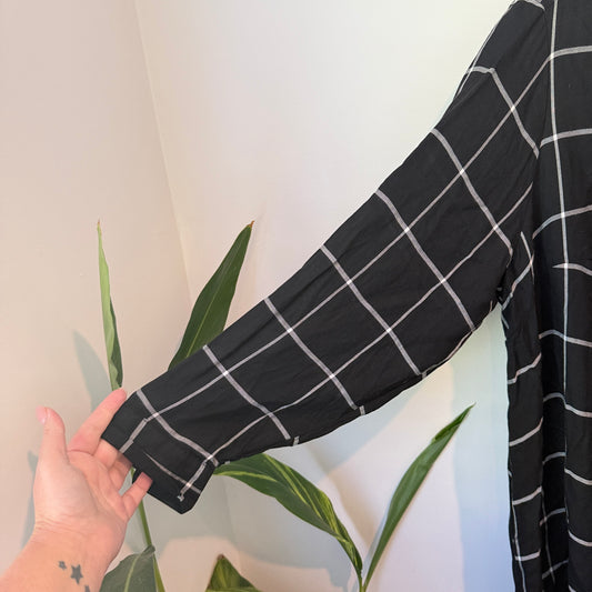 George Plus Black Check Shirt Dress 3X
