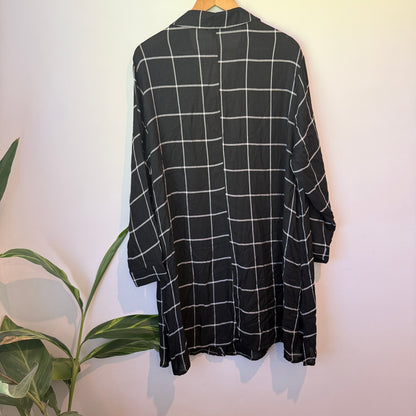 George Plus Black Check Shirt Dress 3X