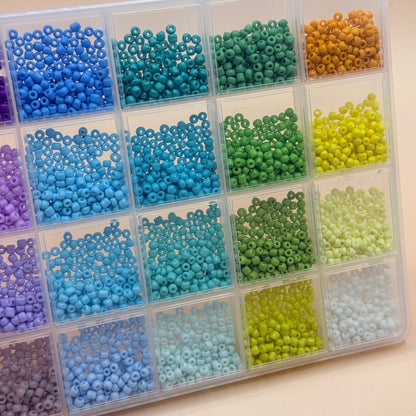 Rainbow Seed Bead Kit – 24 Colour with Storage Box
