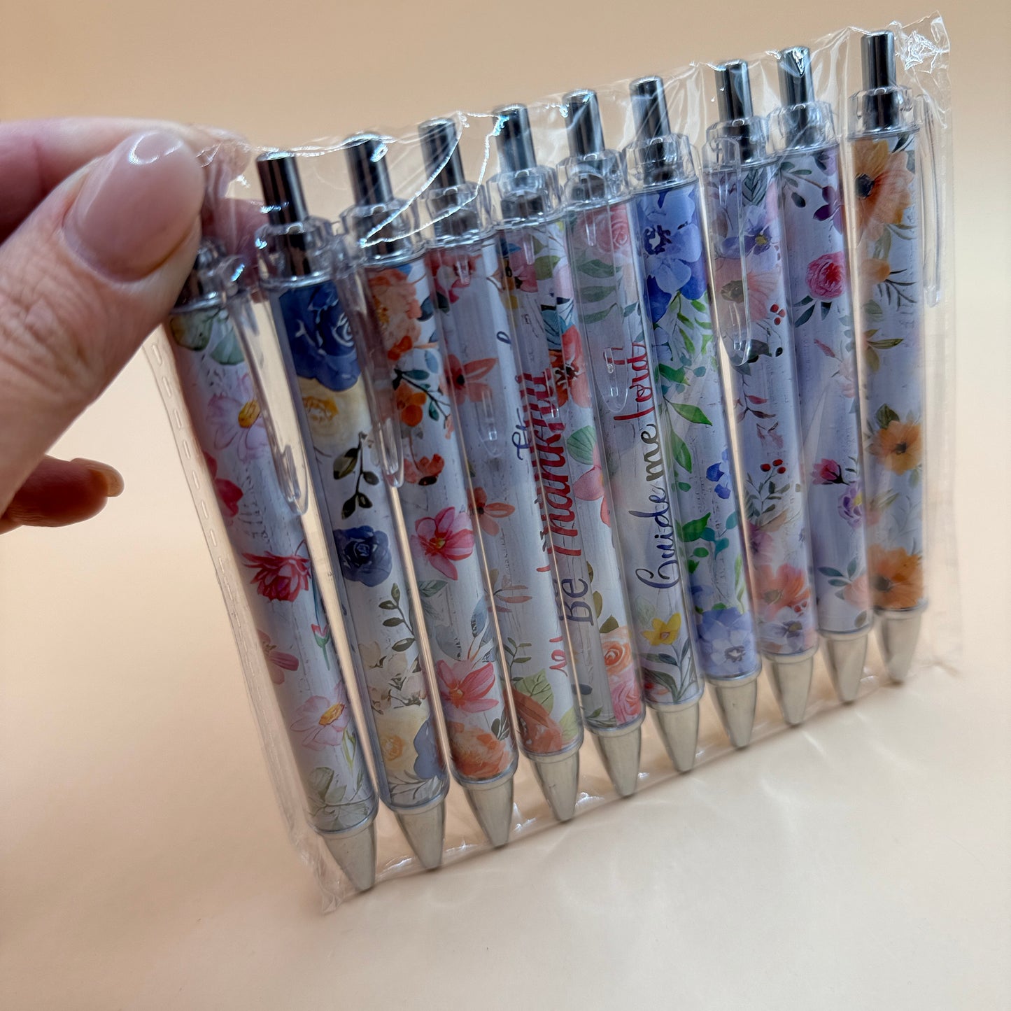 Inspirational Christian Quote Ballpoint Pens 8 Piece Set