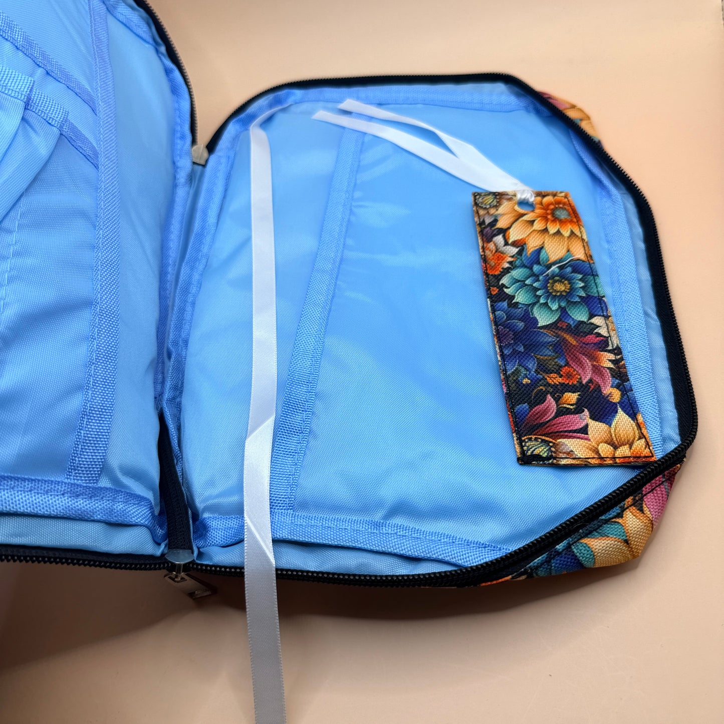 Floral Bible Cover Organiser Bag