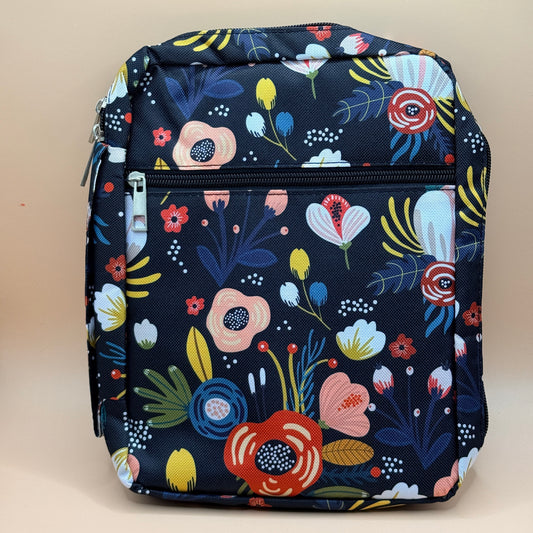 Manual Content Floral Print Portable Bible Bag. — New
