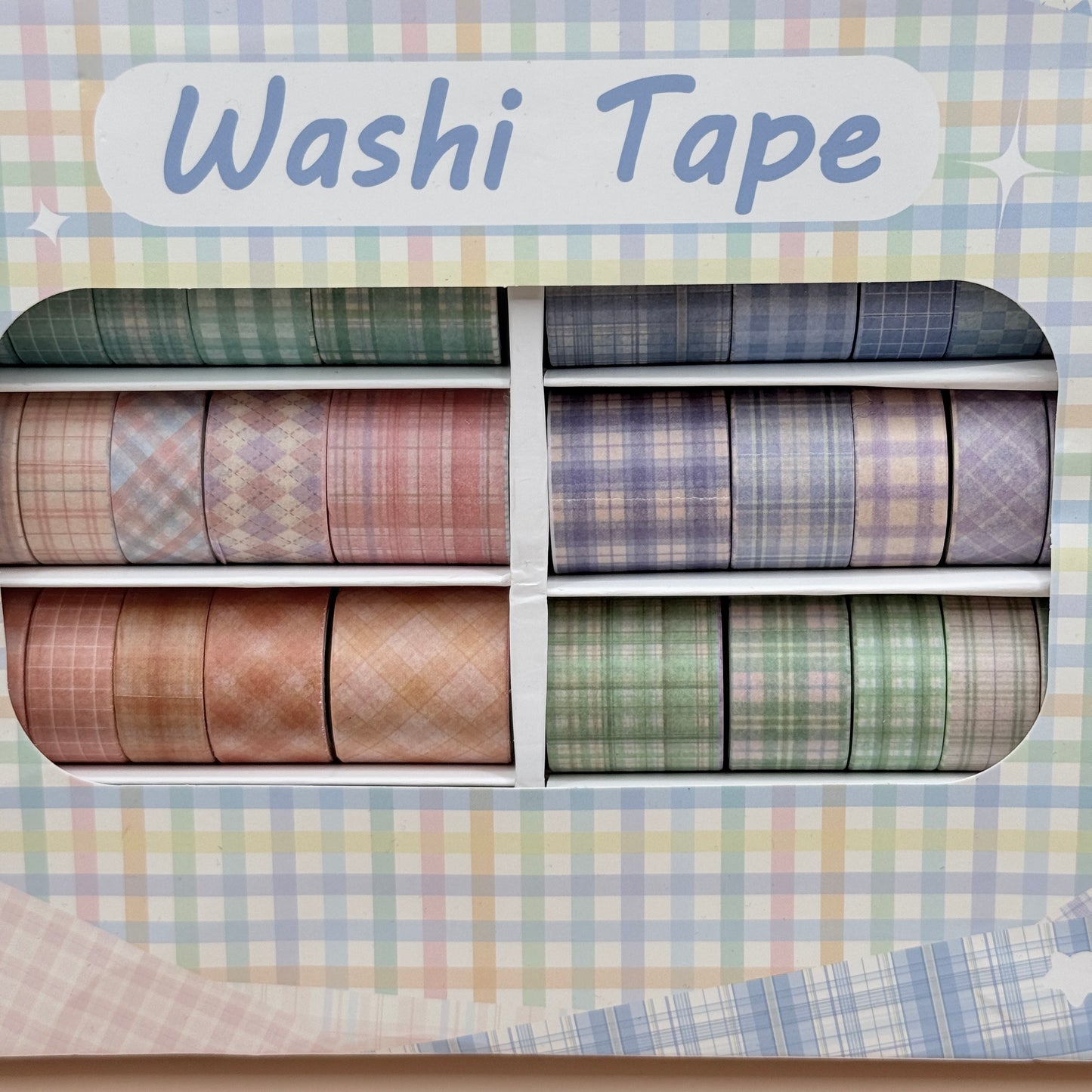 Pastel Plaid Washi Tape Set 100 Rolls
