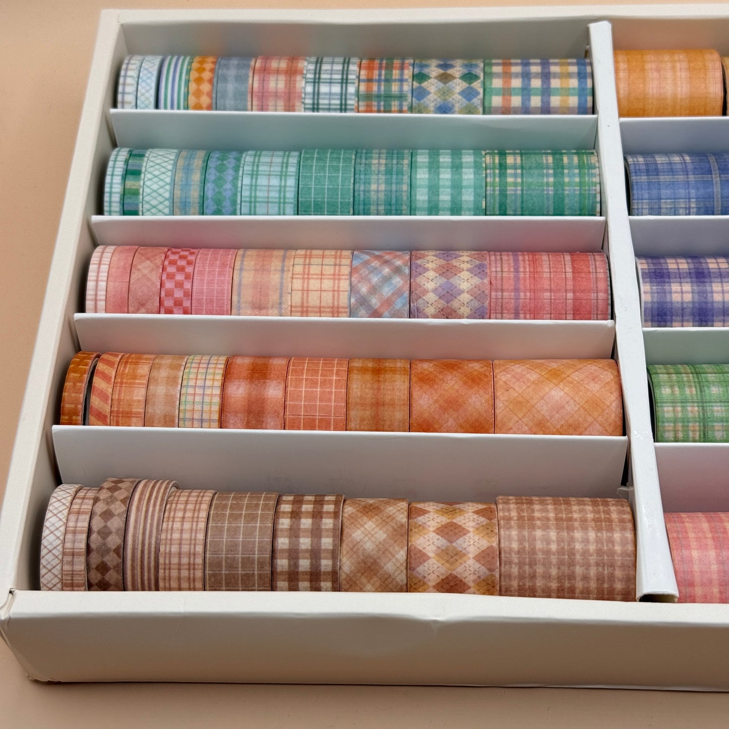 Pastel Plaid Washi Tape Set 100 Rolls
