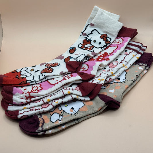 Womens Hello Kitty Inspired Socks Set OSFM
