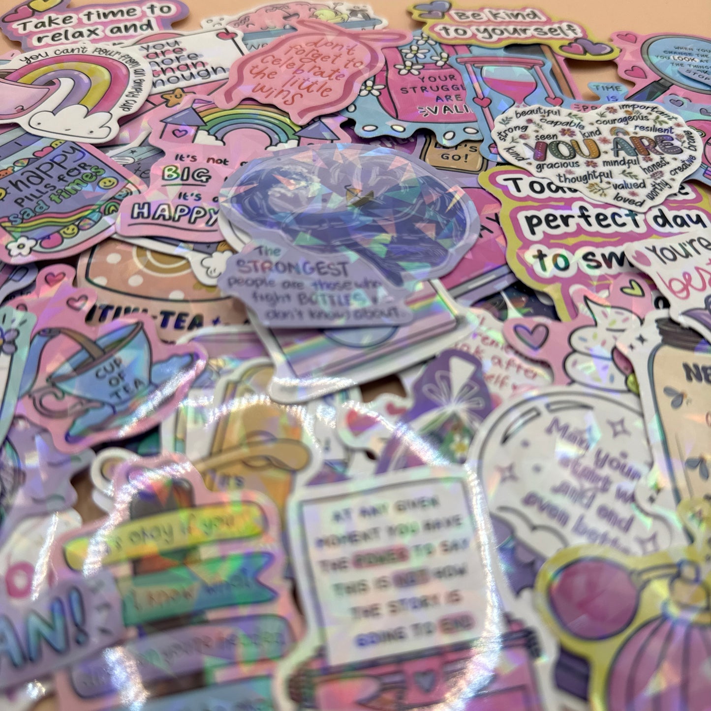 Inspirational Holographic Sticker Pack