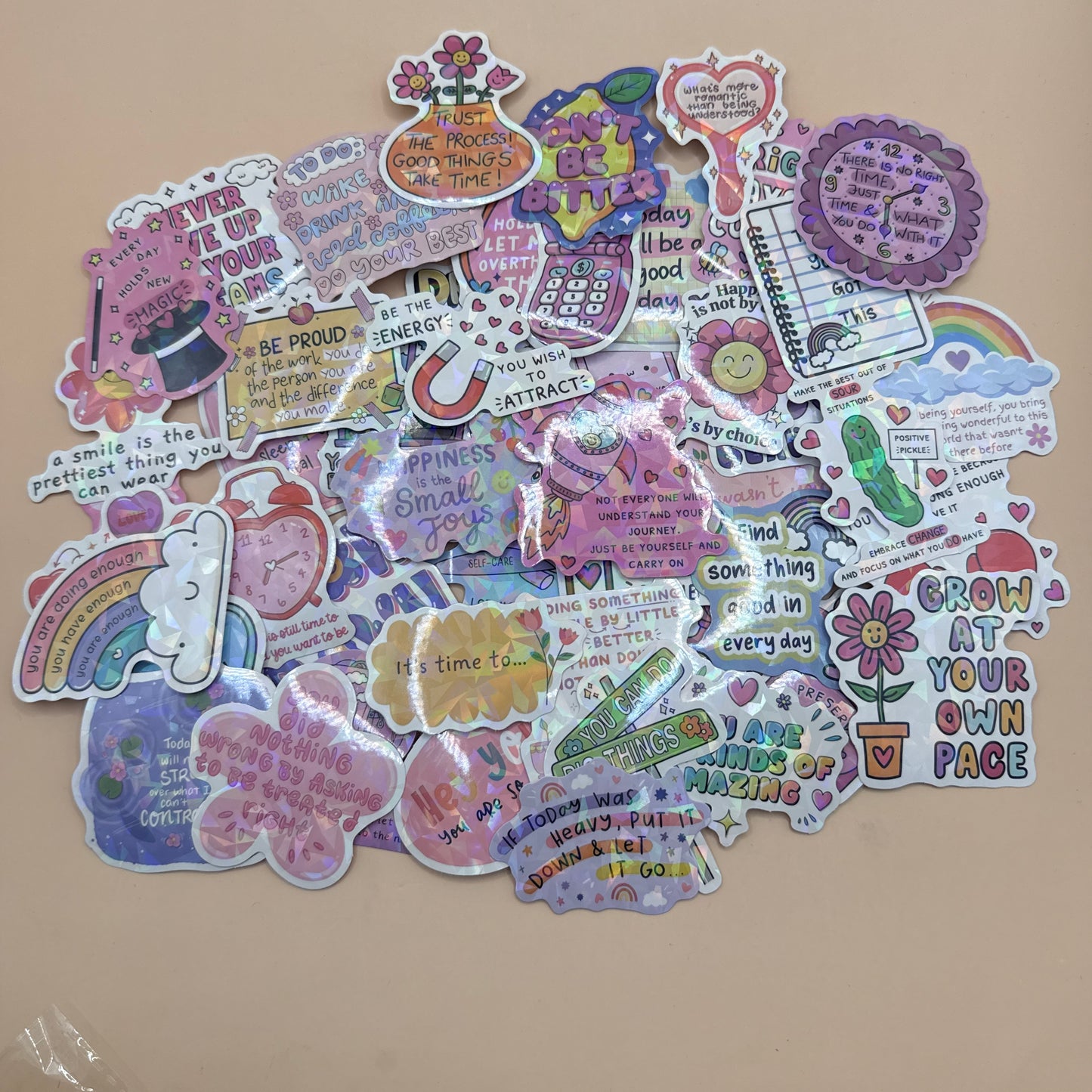 Inspirational Holographic Sticker Pack