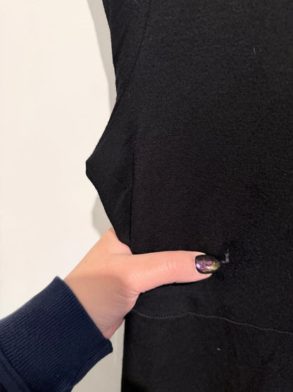 Ripe Maternity Black Scoop Necked Long-sleeved Mini Dress Size M