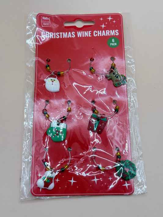 Festive Magic Christmas Wine Charms 6 Pack