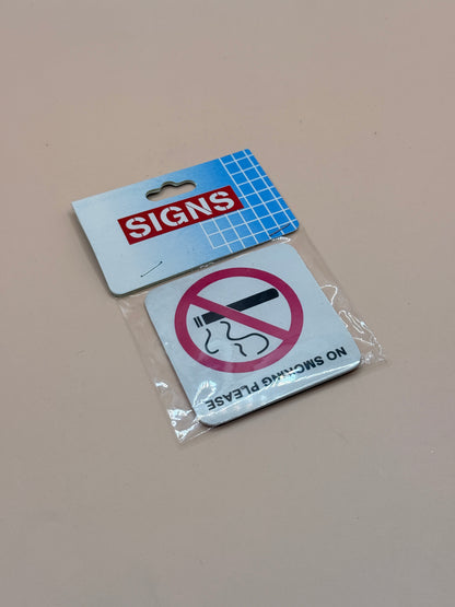 No Smoking Please Sign Plaque Wall Sticker