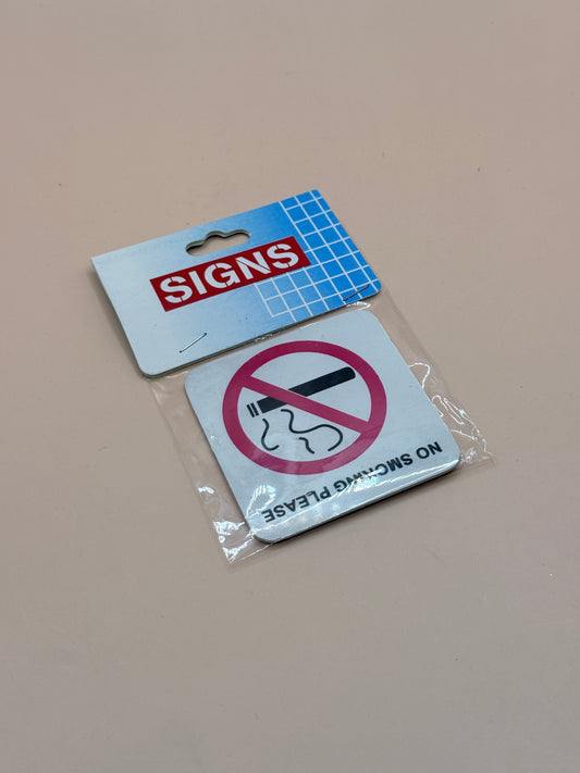 No Smoking Please Sign Plaque Wall Sticker
