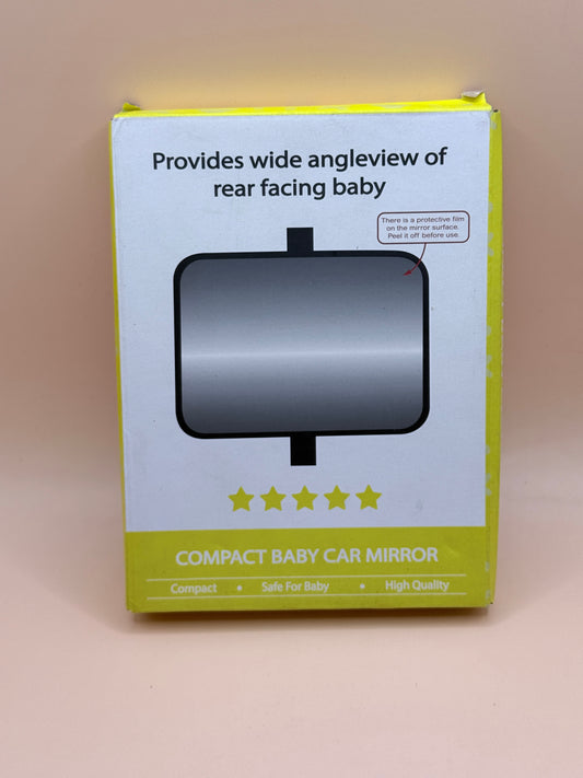 Compact Baby Car Mirror Rear Facing Wide Angle View