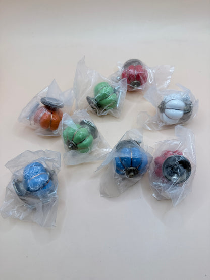 Set Of 7 Ceramic Pumpkin Cabinet Knobs Drawer Pull Handles
