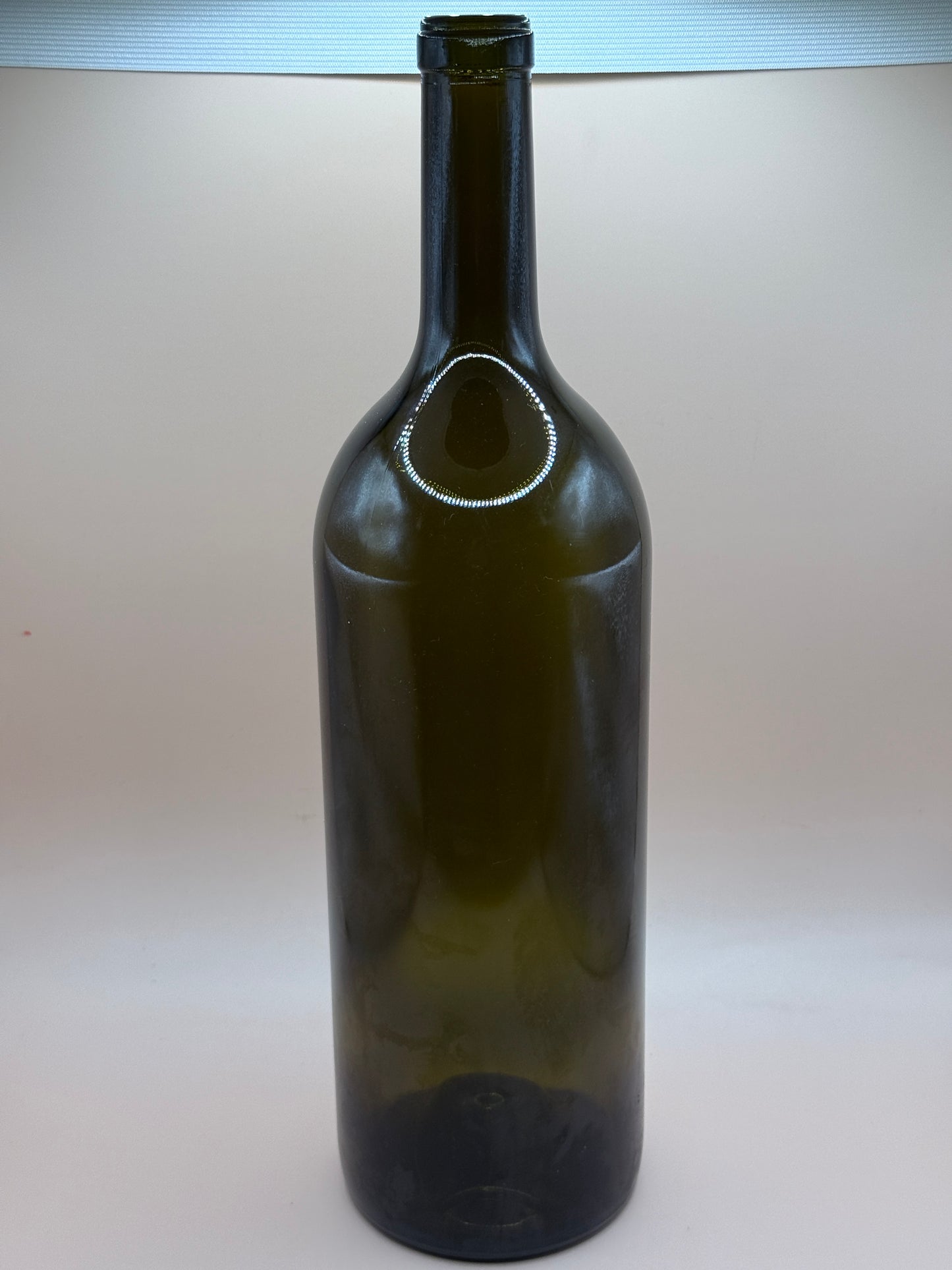 Large Olive Green Glass Wine Bottle / Decorative Vase