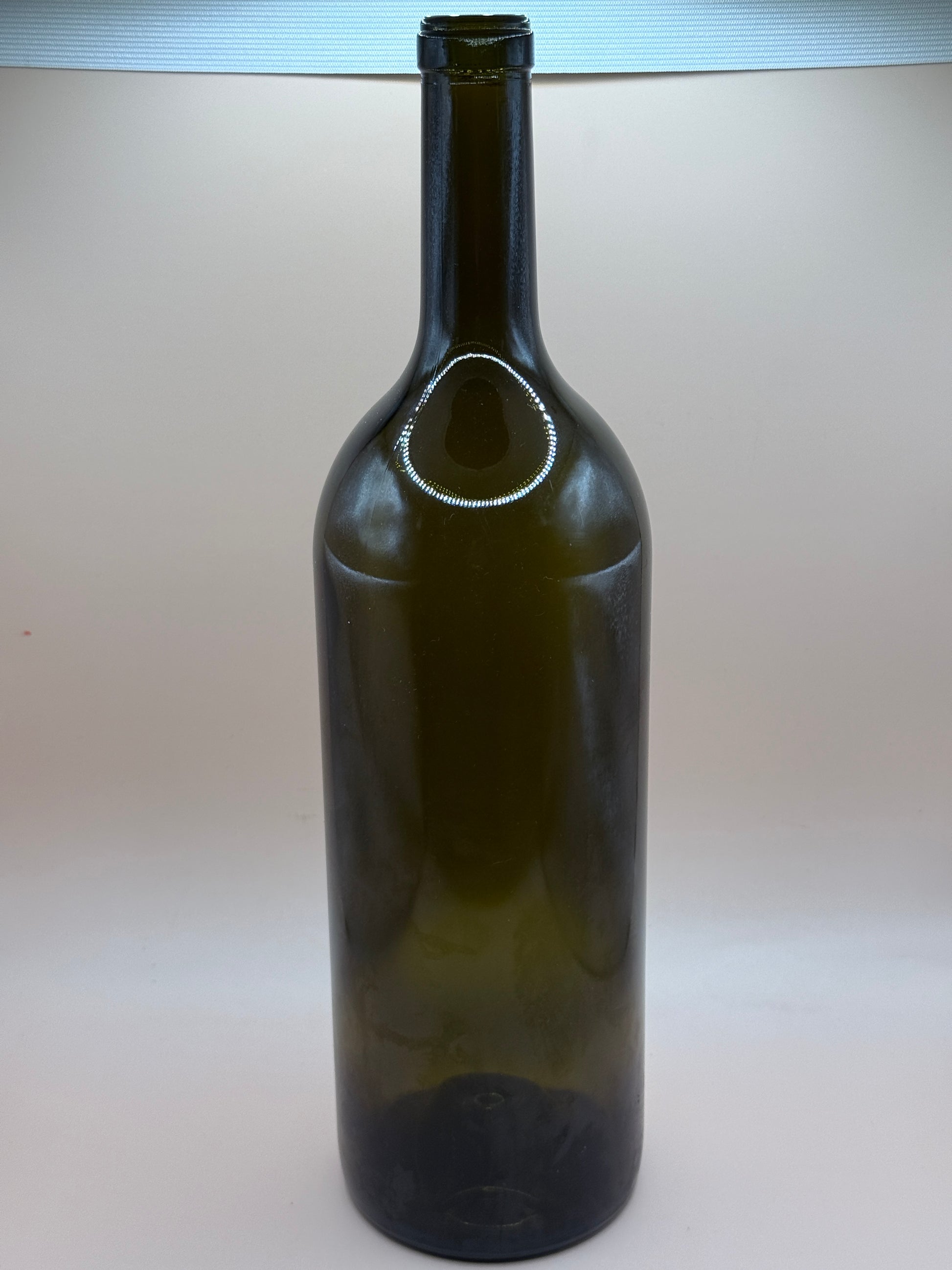 Large Olive Green Glass Wine Bottle / Decorative Vase