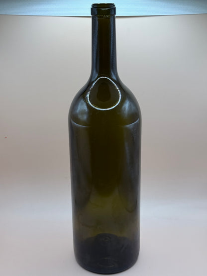 Large Olive Green Glass Wine Bottle / Decorative Vase