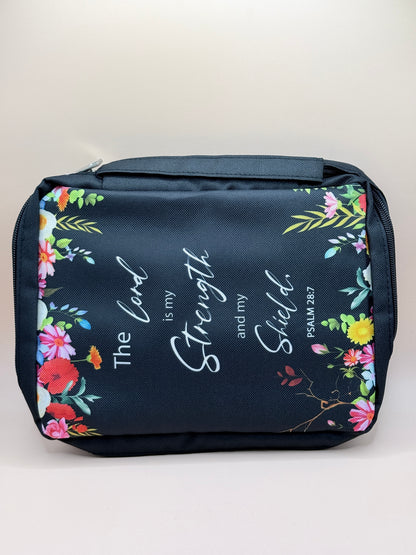 Psalm 28:7 Floral Bible Cover / Book Sleeve Case