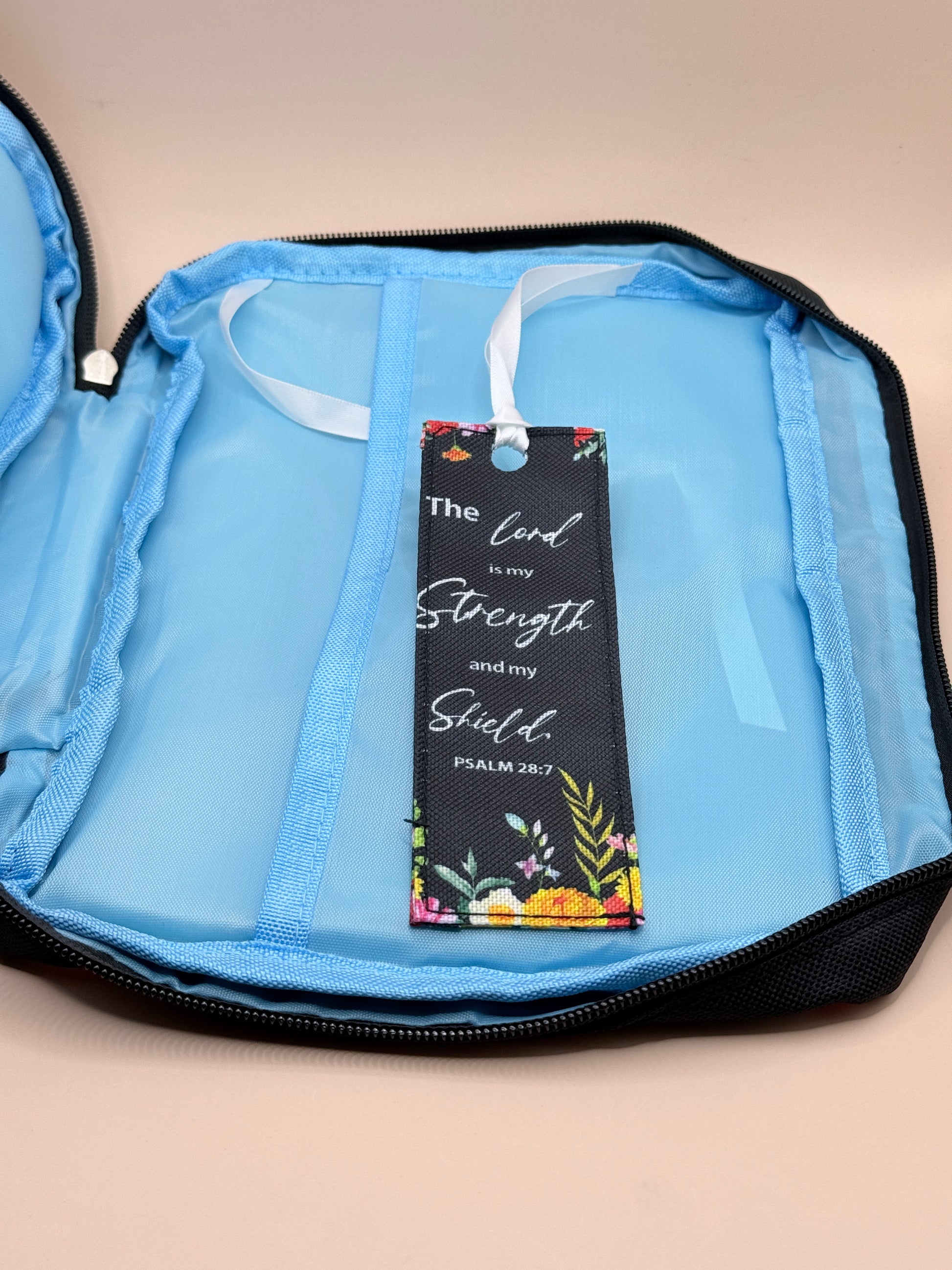 Psalm 28:7 Floral Bible Cover / Book Sleeve Case