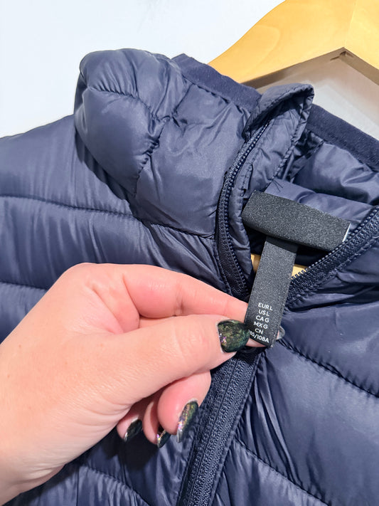 H & M Sleeveless Hooded Quilted Puffer Vest Size L