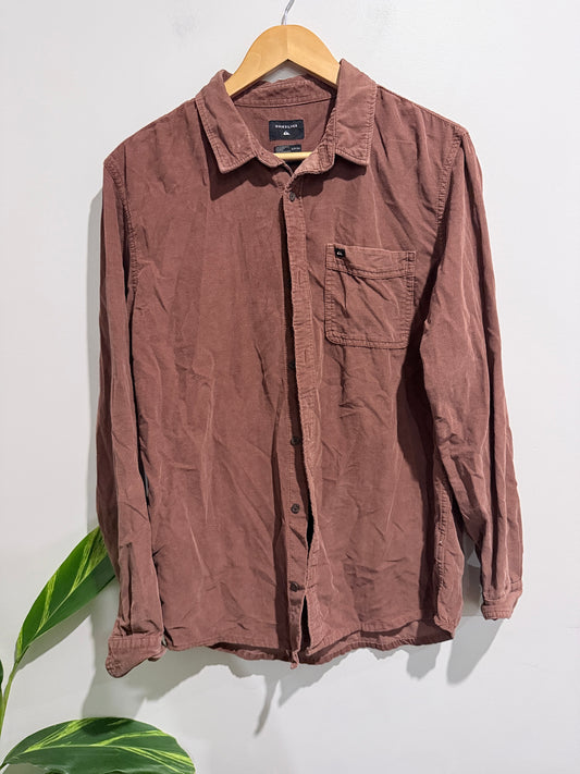Quicksilver Corduroy Long-sleeve Shirt Size S/P/CH
