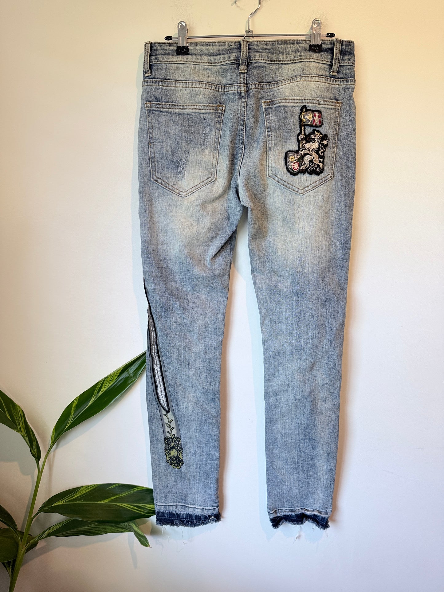 Dolce & Gabbana Light-wash Embellished Jeans Size 29 | Waist 78cm