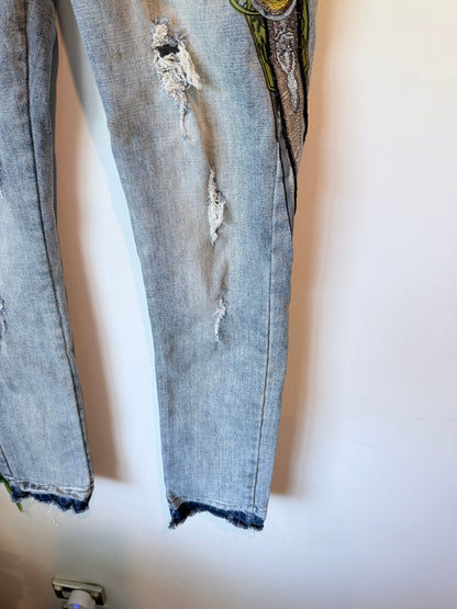 Dolce & Gabbana Light-wash Embellished Jeans Size 29 | Waist 78cm